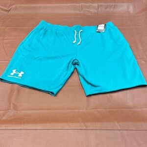 Under Armour Men's Aqua Athletic Shorts with Drawstring